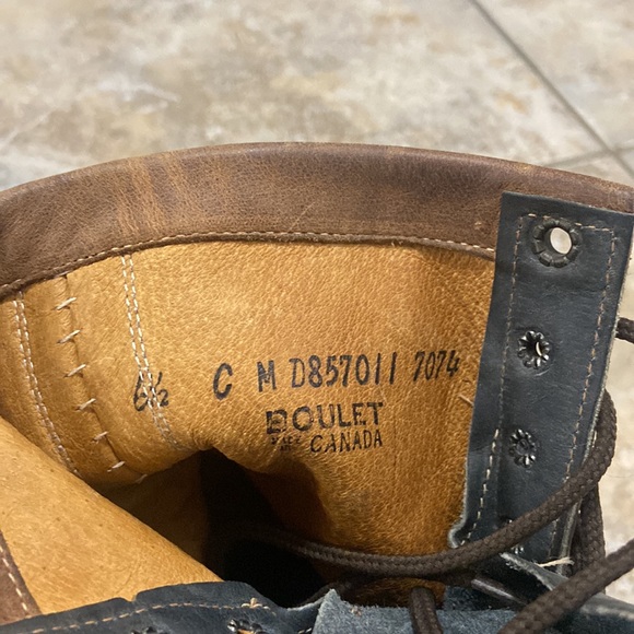 Vintage leather Boulet lace up boots - Picture 5 of 5